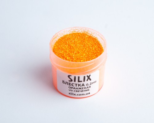 UV glitter orange electric 0.2 mm
