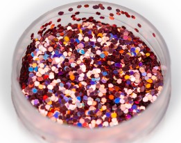 Glitter holographic pink, 1 mm