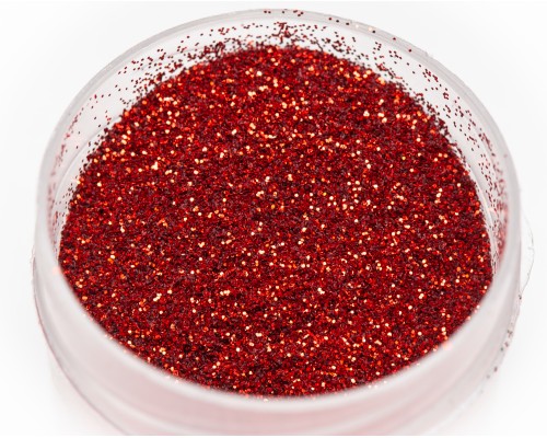 Czerwony brokat 0,2 mm