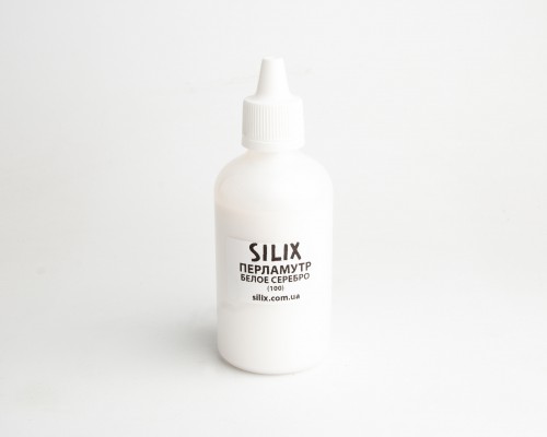 Perłowy biały srebrny (100)