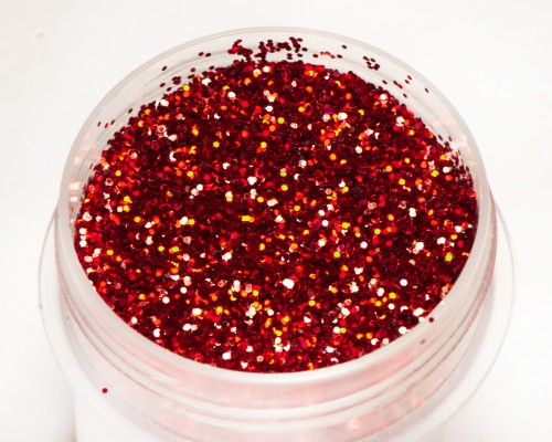 Holographic Glitter Red 0.4mm